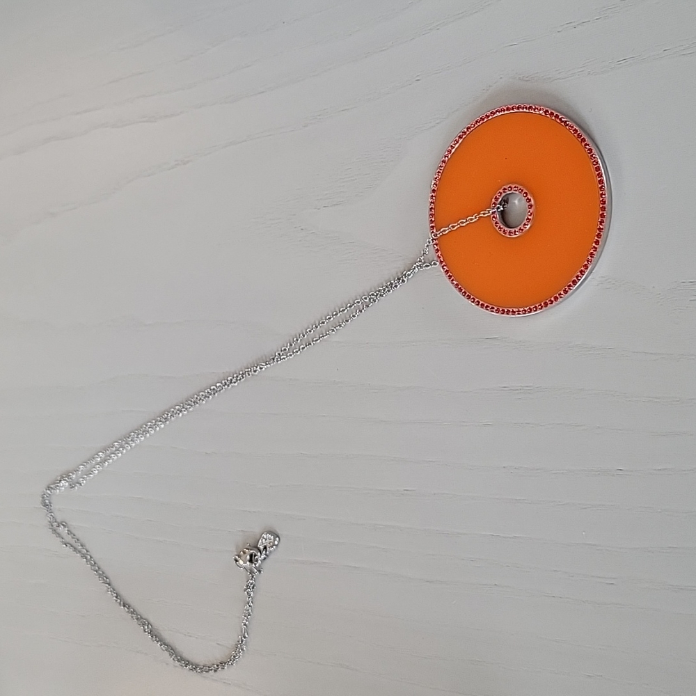 Swarovski orange pendant necklace